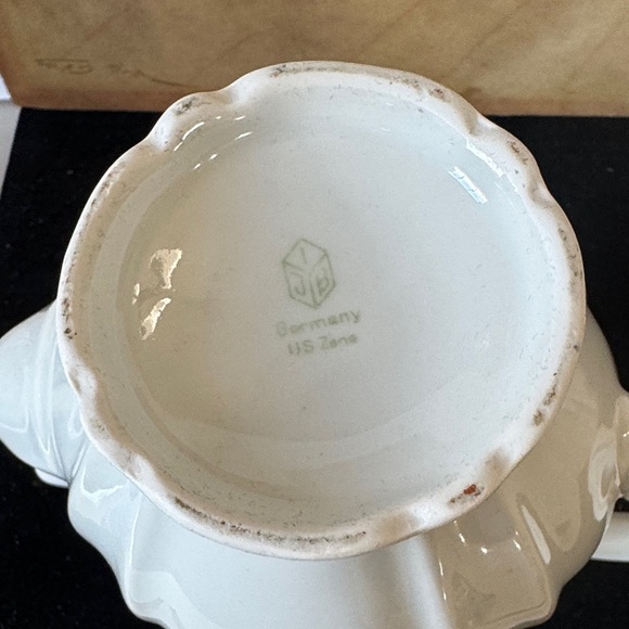 Vintage IJB Germany US Zone Porcelain Pitcher Teapot Hand Paint 8 1/2" - Picture 11 of 14